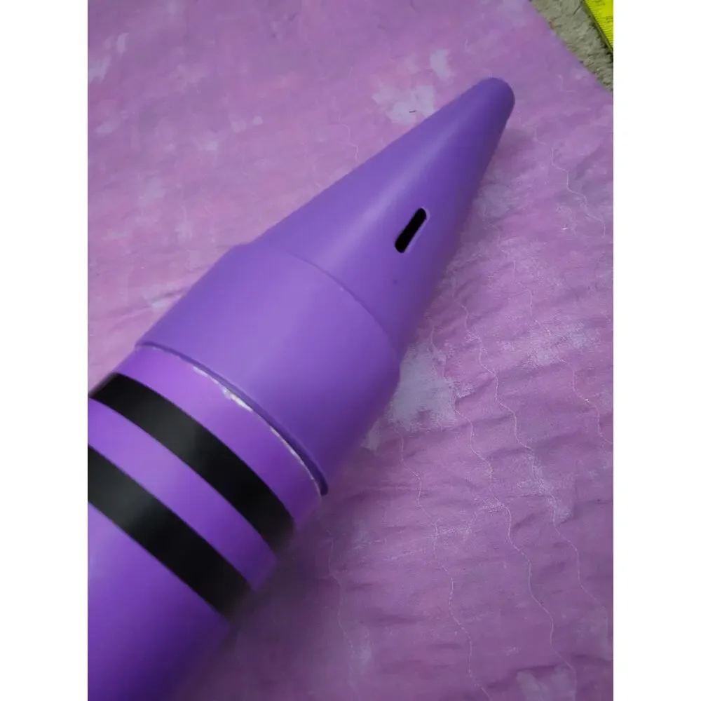 Vintage Giant 35” Crayola Crayon Piggy Bank Purple 1988 Fantazia Coin Fun Odd